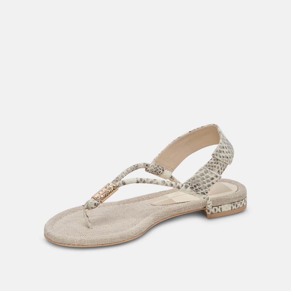 BACEY SANDALS GREY WHITE EMBOSSED STELLA - image 4