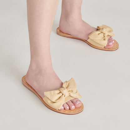 DARSEY SANDALS LT NATURAL RAFFIA