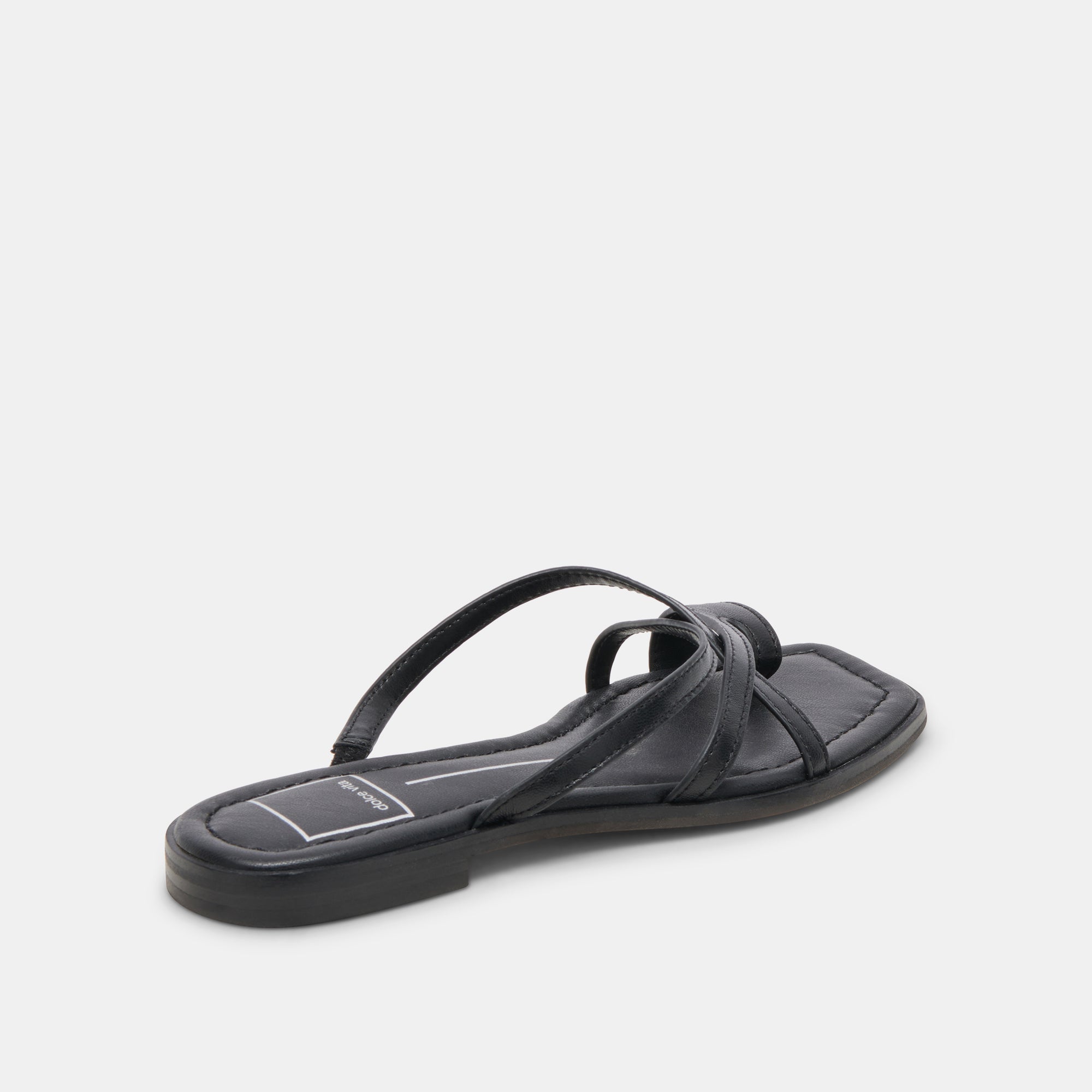 INDIGO SANDALS BLACK LEATHER - re:vita