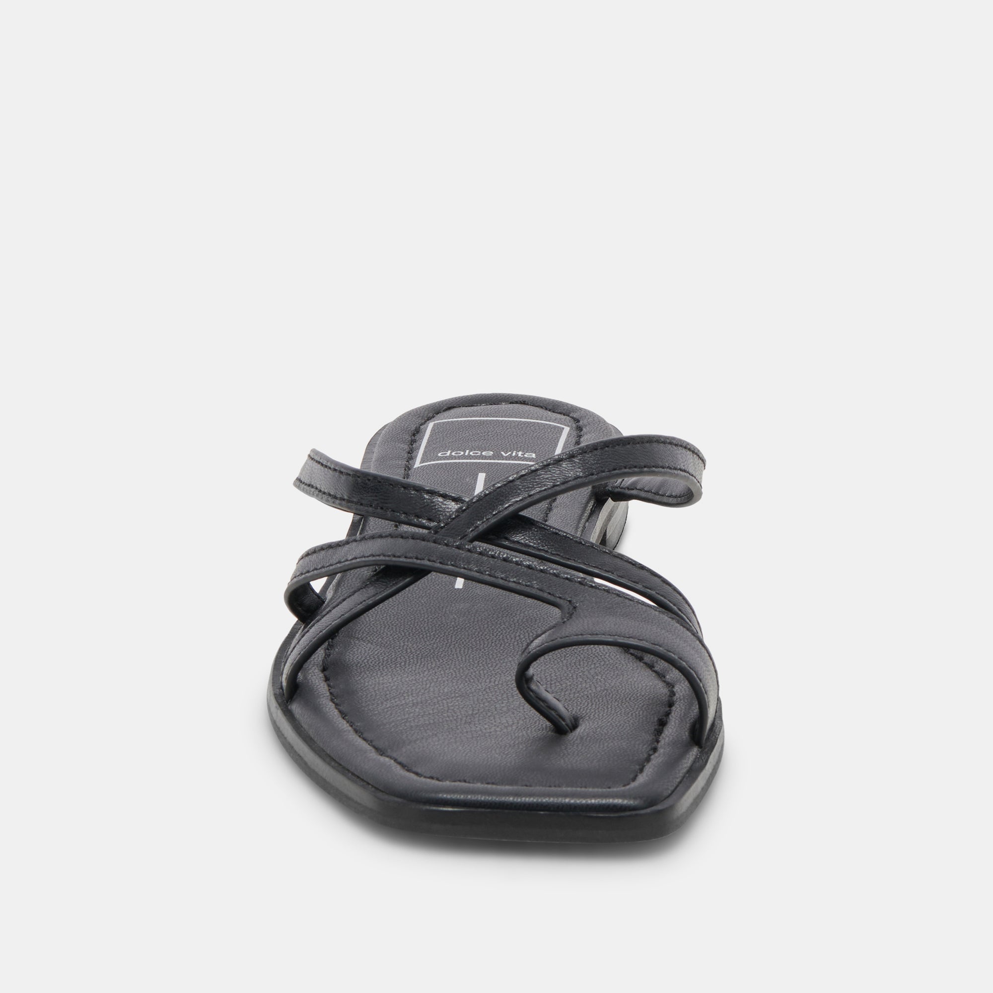 INDIGO SANDALS BLACK LEATHER - re:vita