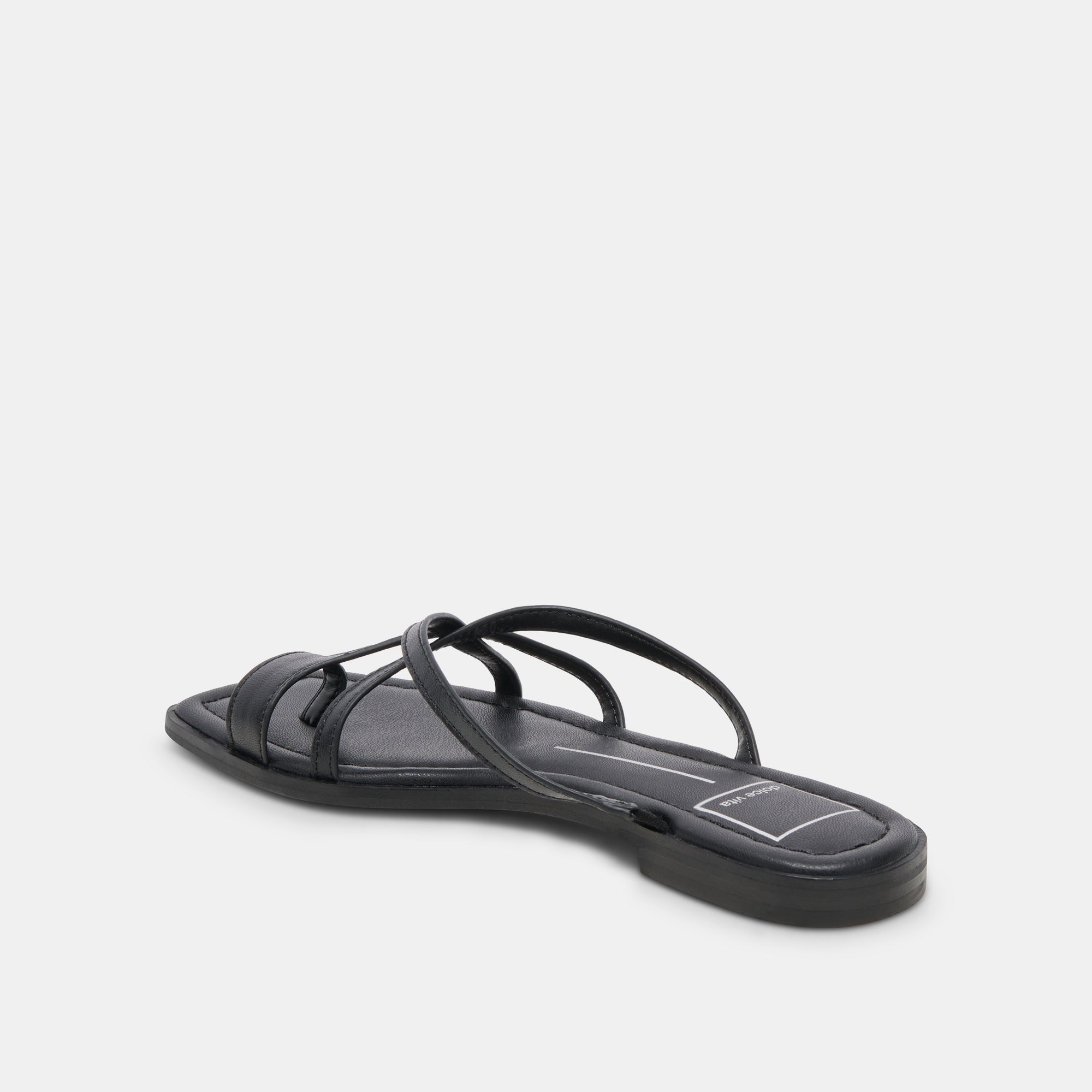 INDIGO SANDALS BLACK LEATHER - re:vita