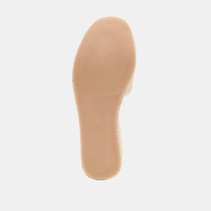 JILIAN WEDGES LT NATURAL RAFFIA