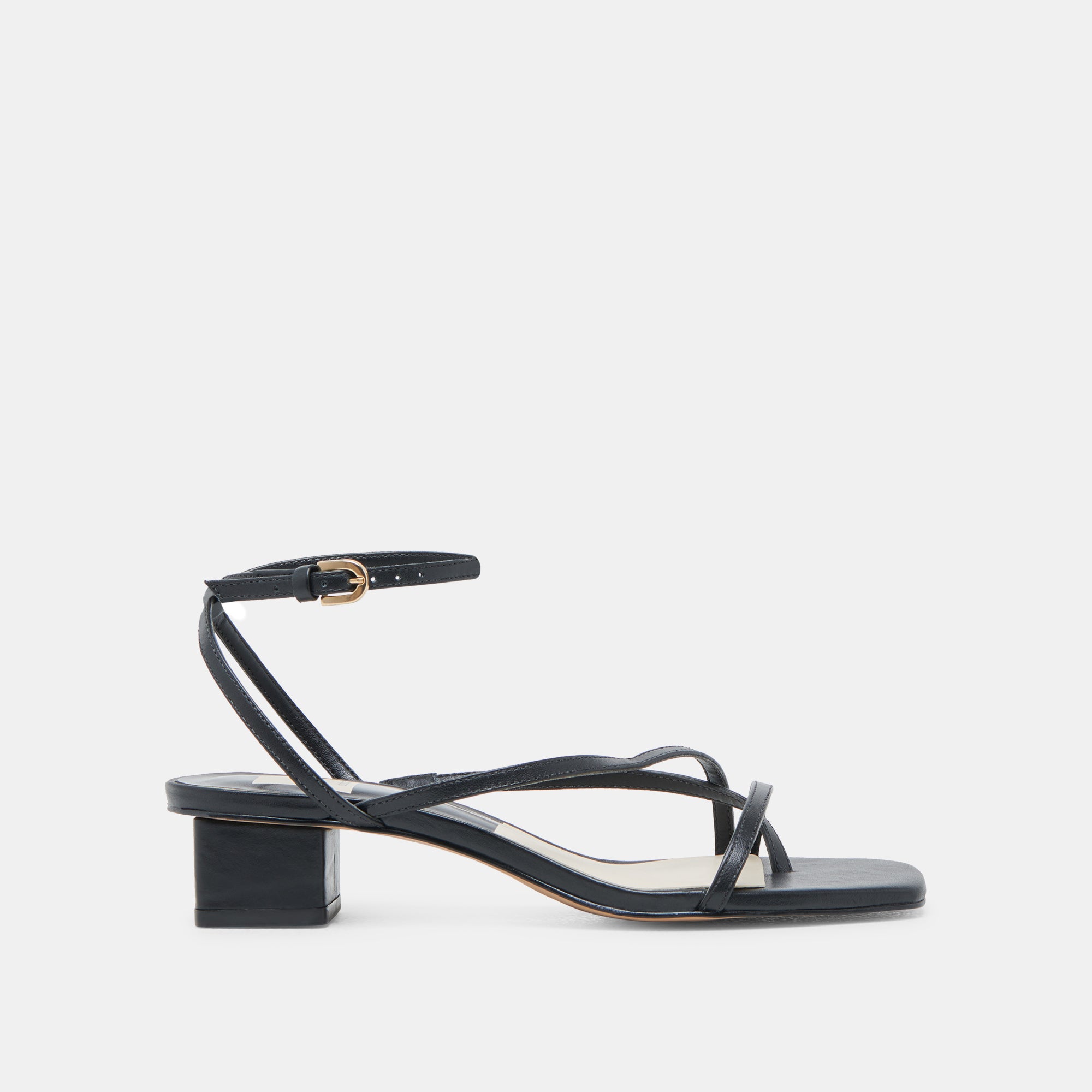 Karlos Wide Black Leather Sandals | Dolce Vita