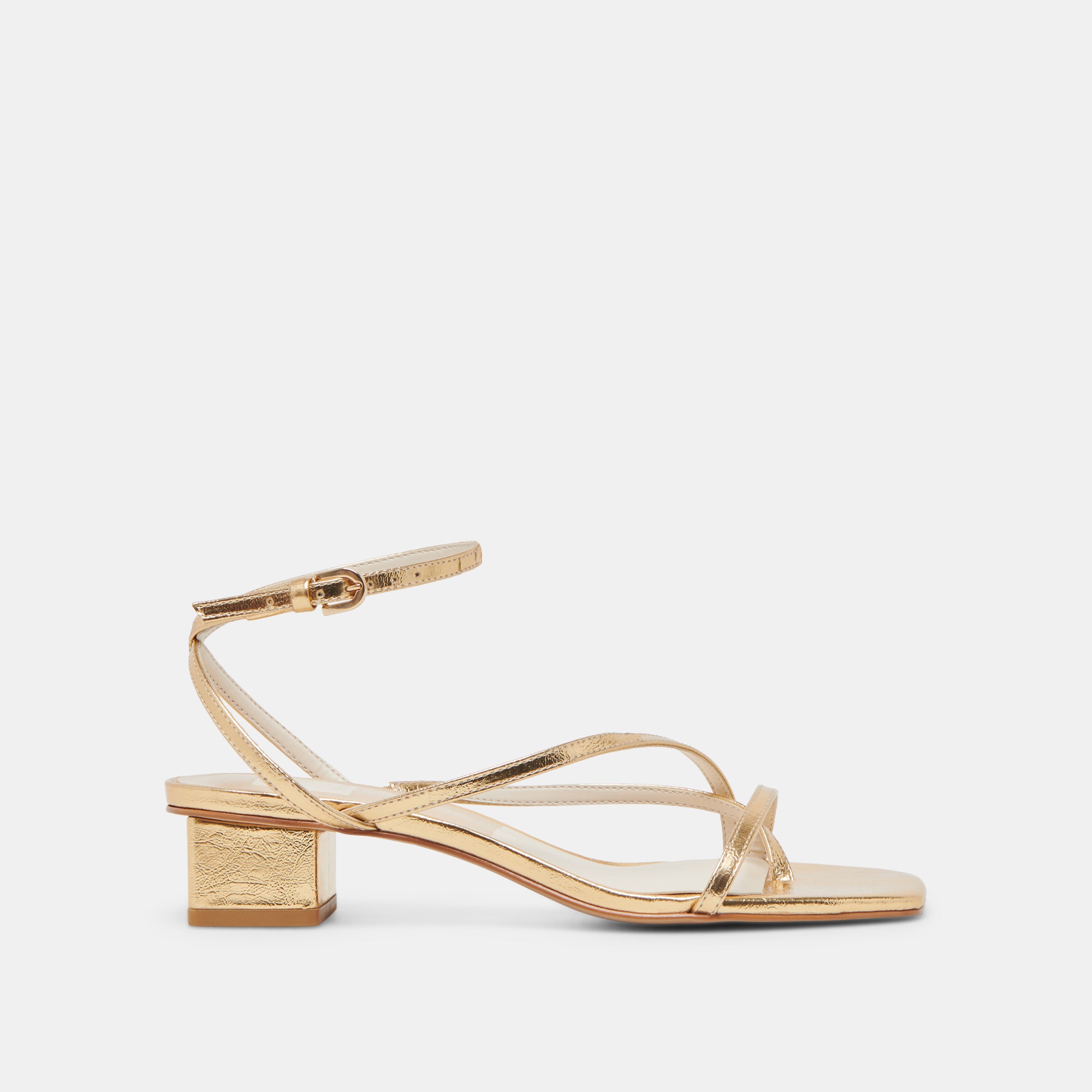 Karlos Wide Gold Metallic Stella Sandals | Dolce Vita