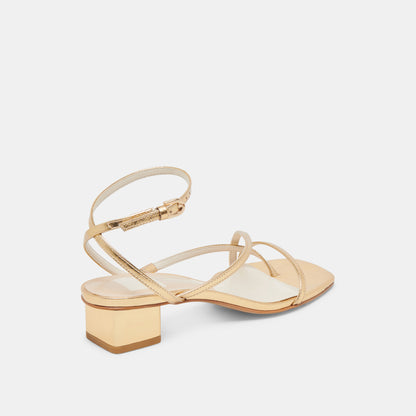 KARLOS WIDE SANDALS GOLD METALLIC STELLA