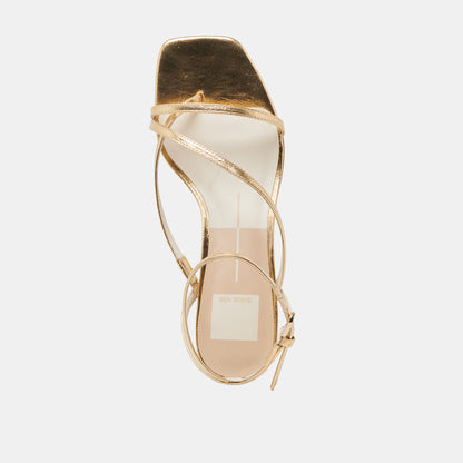 KARLOS WIDE SANDALS GOLD METALLIC STELLA