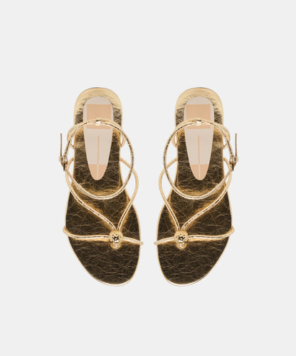KENLEY SANDALS GOLD LEATHER
