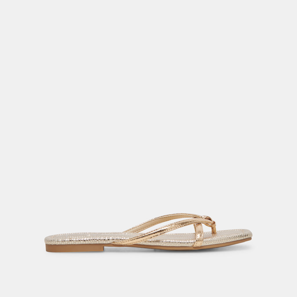 LUCCA SANDALS GOLD DISTRESSED STELLA - image 1