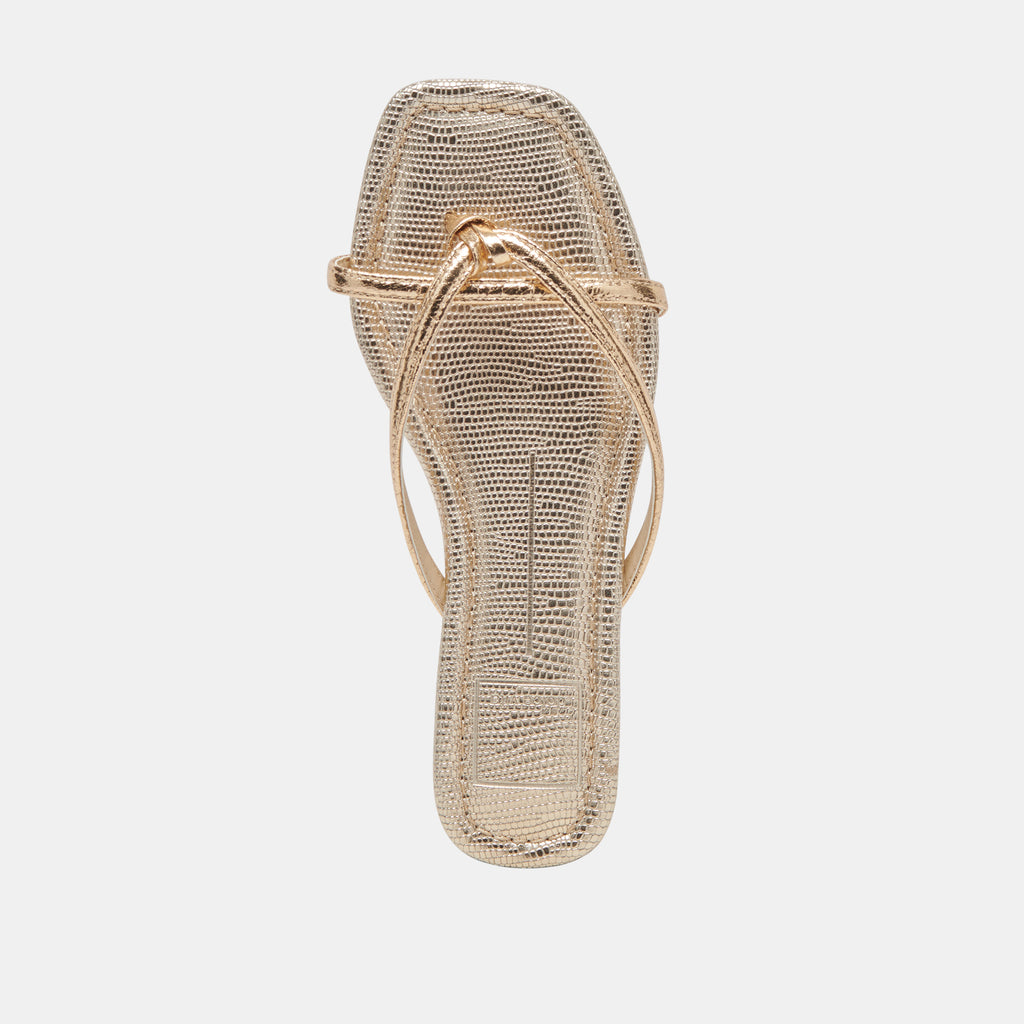 LUCCA SANDALS GOLD DISTRESSED STELLA - image 11