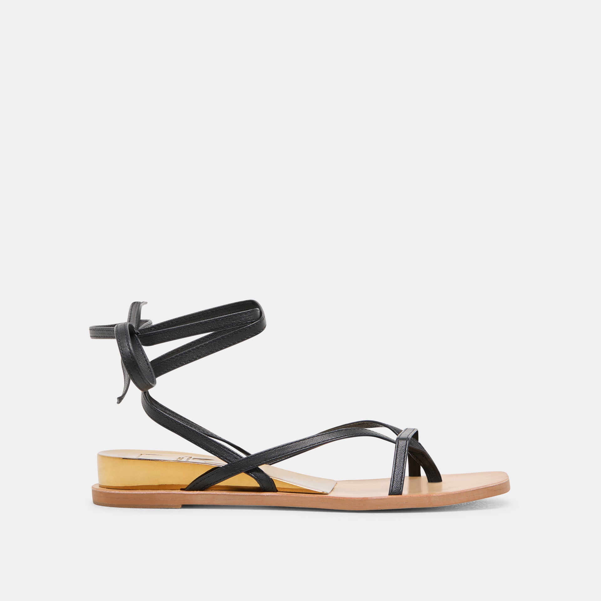RUDIE SANDALS BLACK LEATHER – Dolce Vita - Main Image