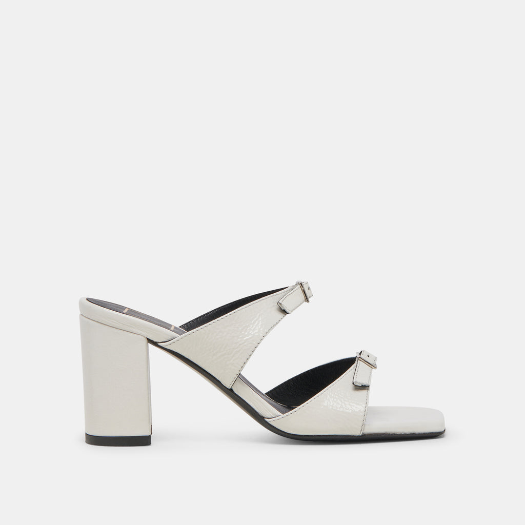 SHANE HEELS OFF WHITE CRINKLE PATENT - image 1