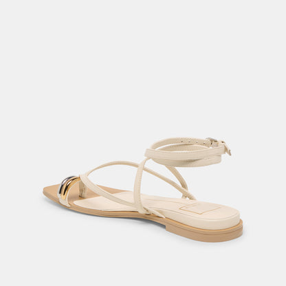 TYRICE SANDALS BONE LEATHER