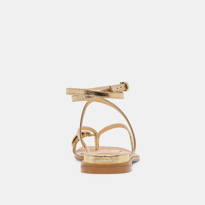 TYRICE SANDALS GOLD LEATHER