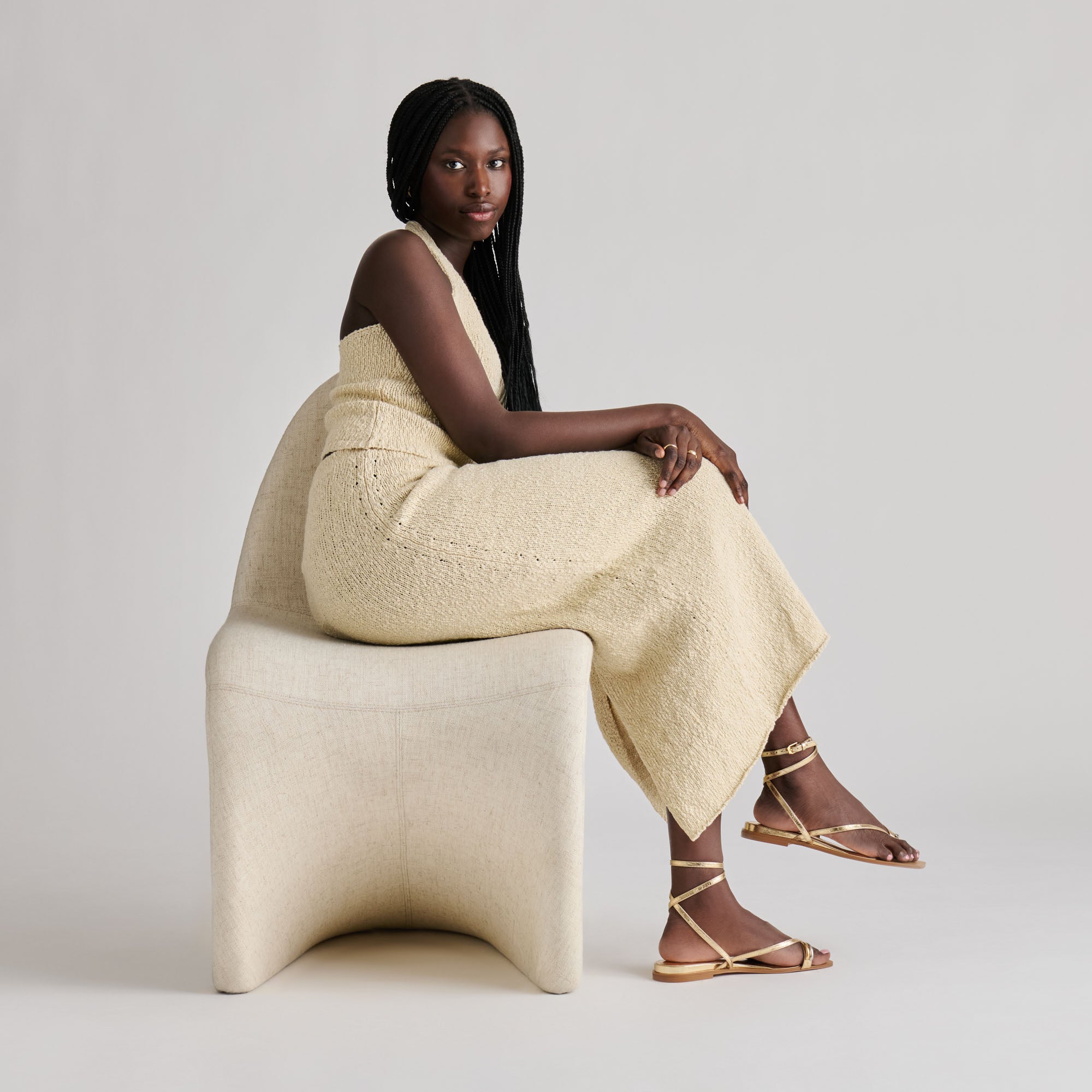 TYRICE SANDALS GOLD LEATHER