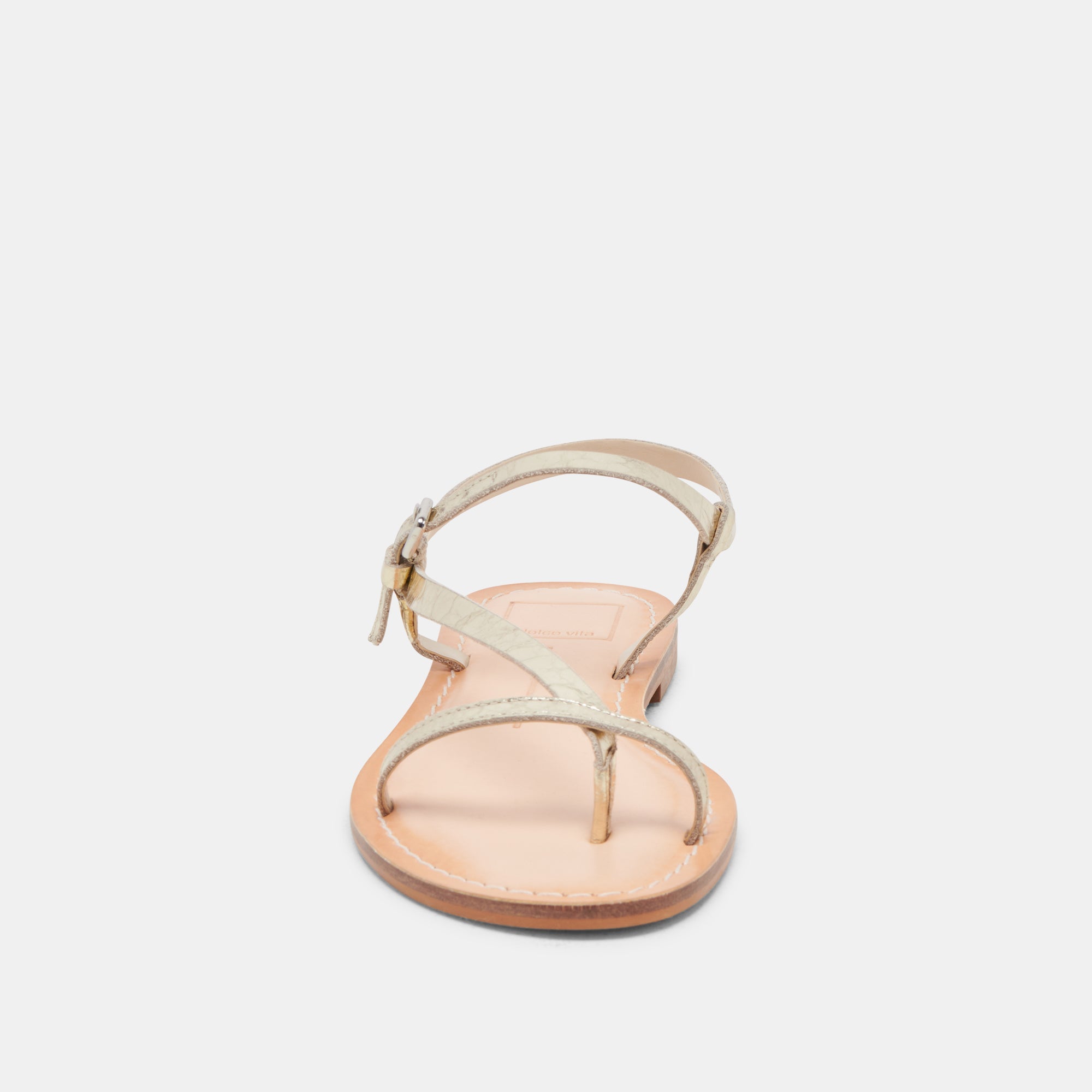 WANDRE SANDALS GOLD DISTRESSED LEATHER - re:vita