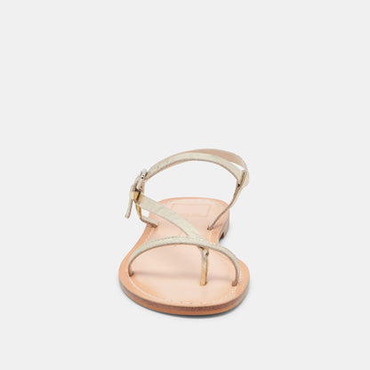 WANDRE SANDALS GOLD DISTRESSED LEATHER - re:vita