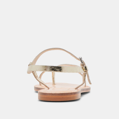 WANDRE SANDALS GOLD DISTRESSED LEATHER - re:vita