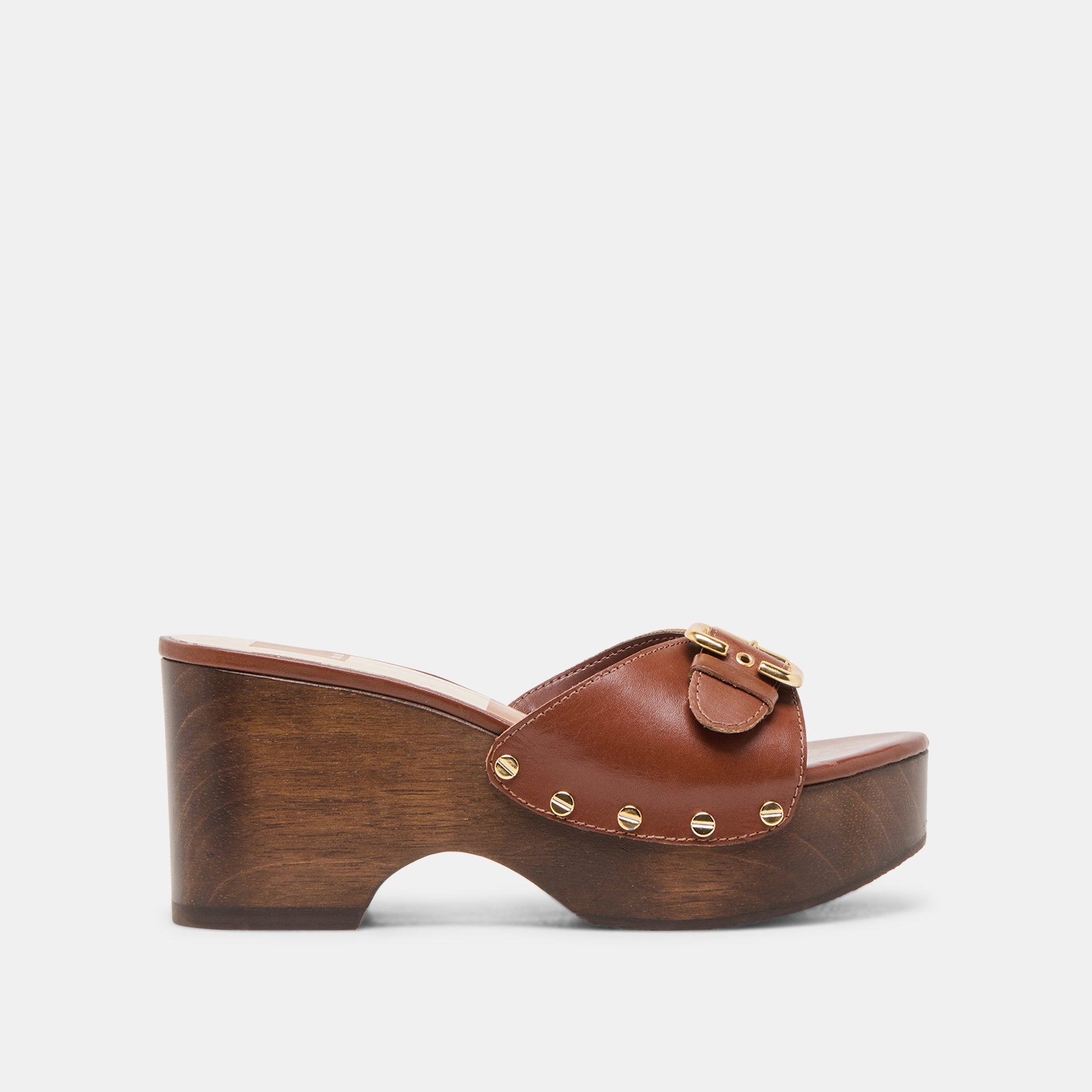 Yalah Brown Leather Heels | Dolce Vita display picture 1