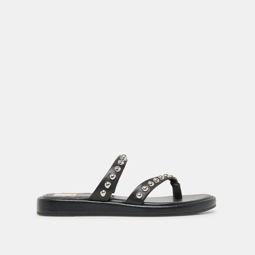 Amary Stud Black Leather Sandals | Dolce Vita