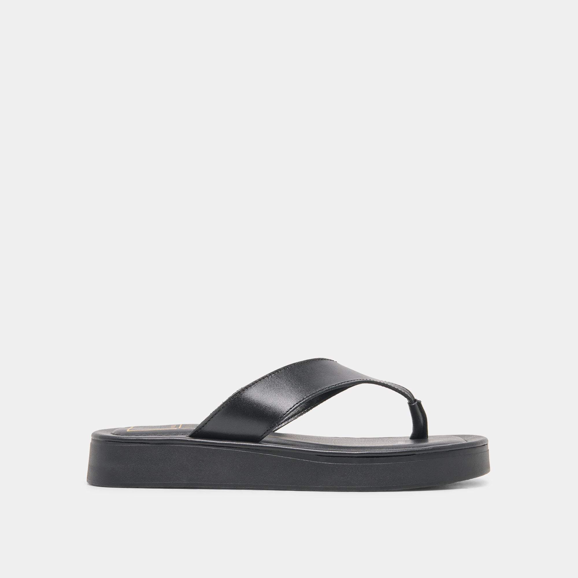 BLAYZE Black Leather Platform Flip-Flop Sandals | Dolce Vita