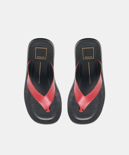 BLAYZE SANDALS RED LEATHER