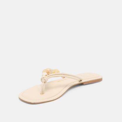 CELY SANDALS IVORY LEATHER