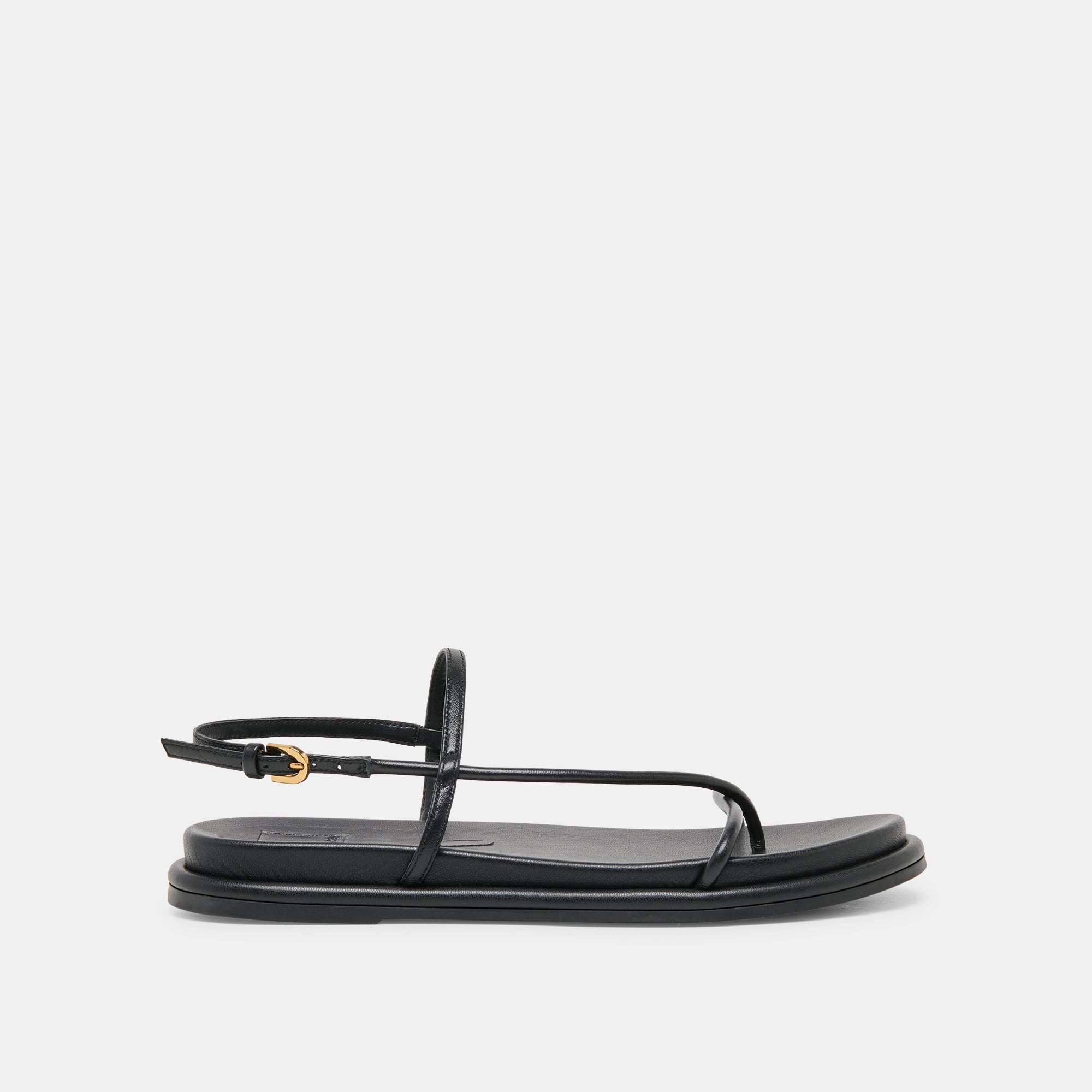 DOM SANDALS BLACK LEATHER