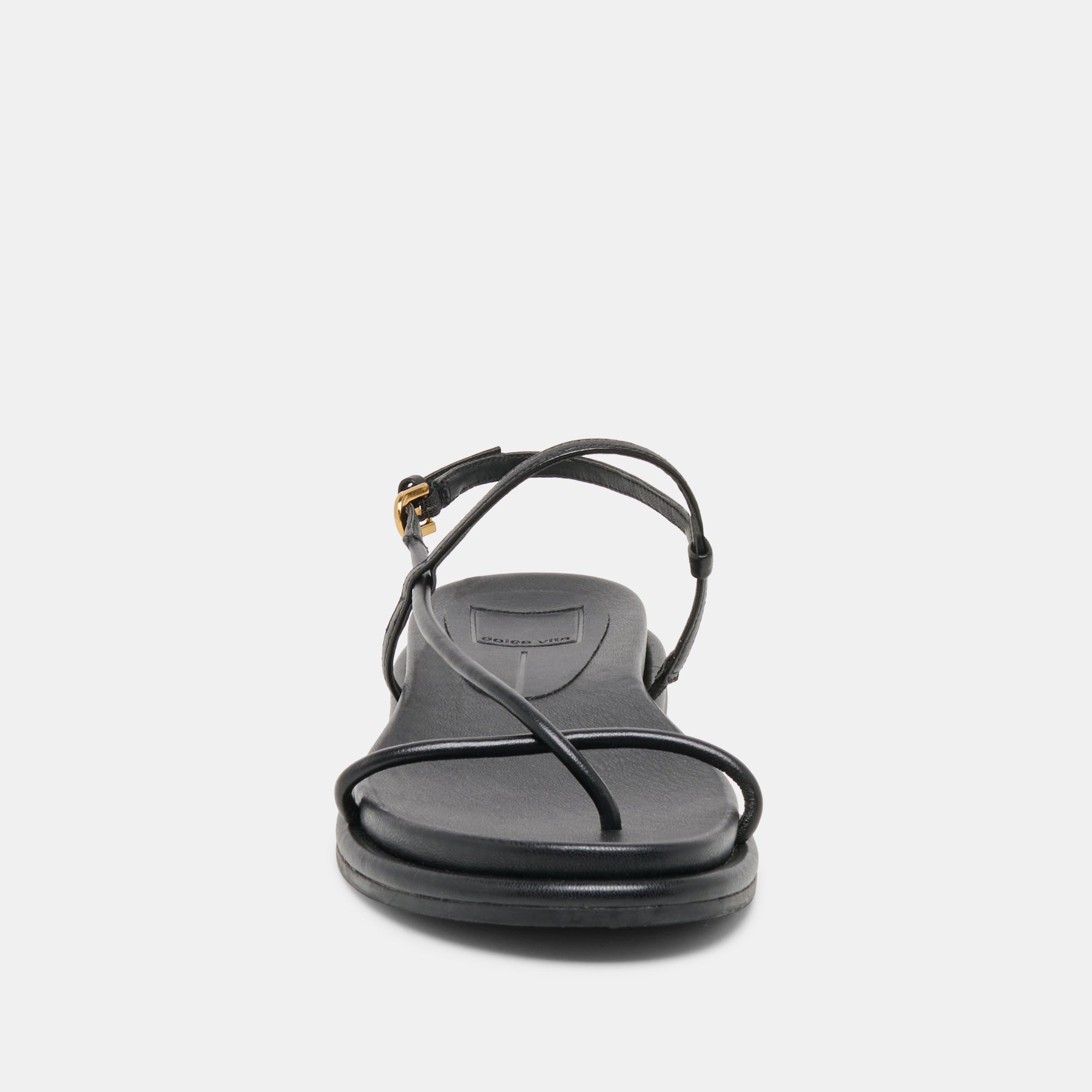 DOM SANDALS BLACK LEATHER