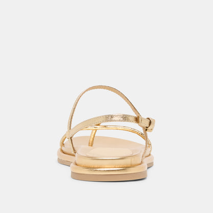 DOM SANDALS GOLD DISTRESSED LEATHER