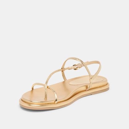 DOM SANDALS GOLD DISTRESSED LEATHER