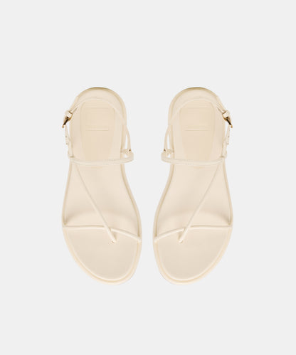 DOM SANDALS OFF WHITE LEATHER