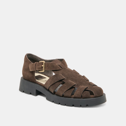 ELSAH FLATS ESPRESSO SUEDE