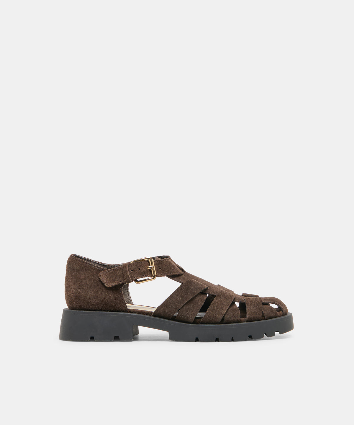 ELSAH Espresso Suede Fisherman Closed-Toe Flats | Dolce Vita