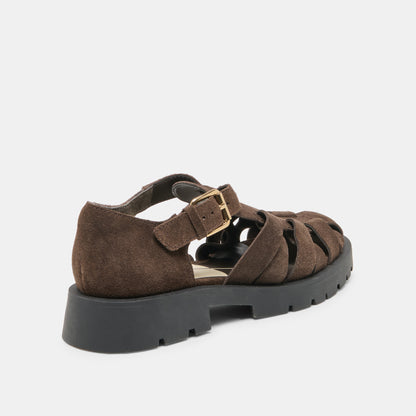 ELSAH FLATS ESPRESSO SUEDE