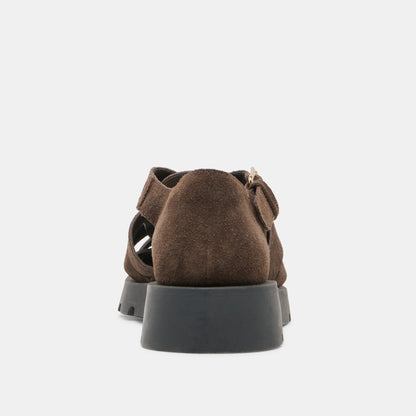 ELSAH FLATS ESPRESSO SUEDE