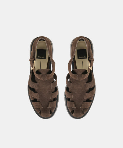 ELSAH FLATS ESPRESSO SUEDE