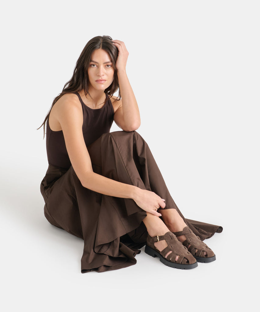 ELSAH FLATS ESPRESSO SUEDE