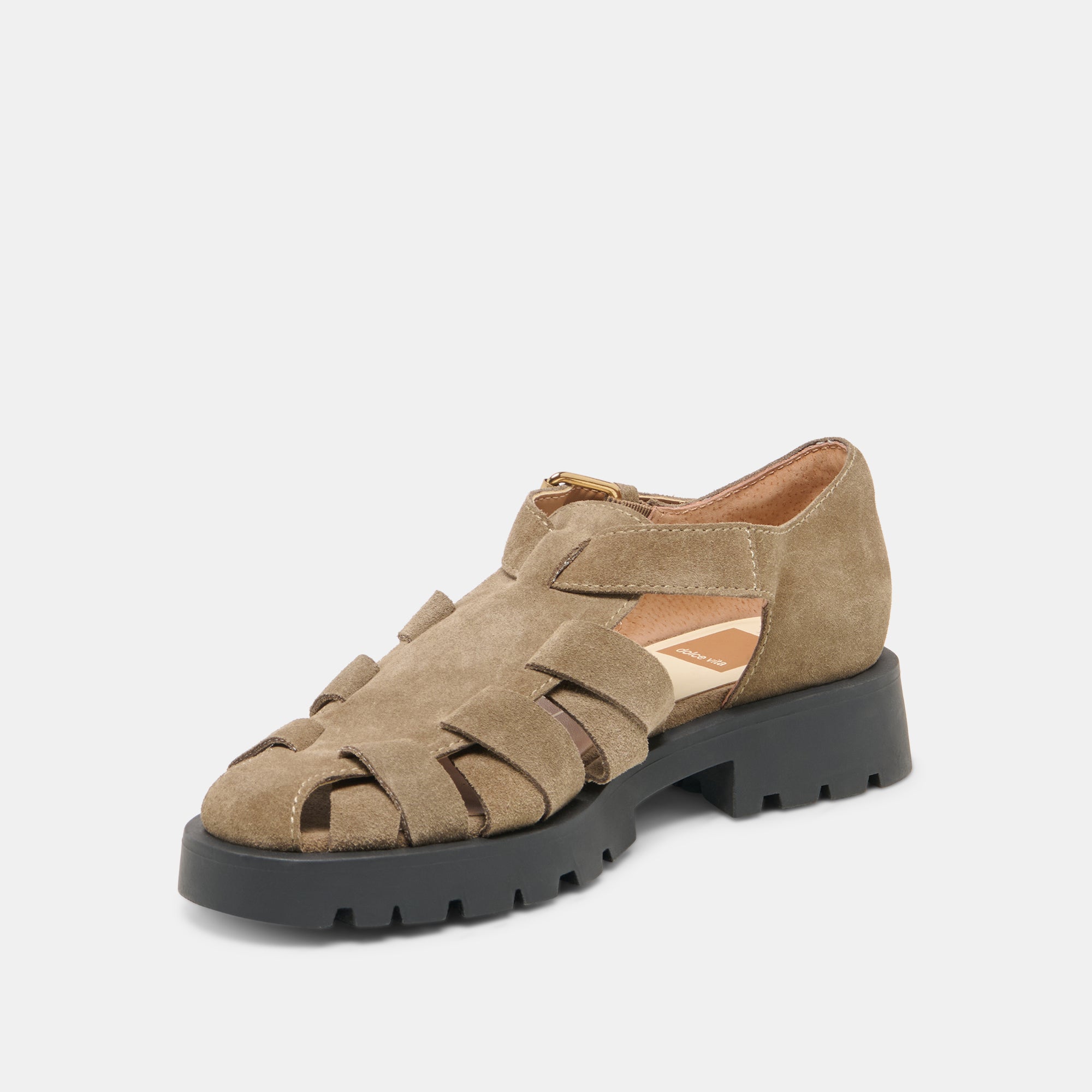 ELSAH FLATS OLIVE SUEDE - view 4