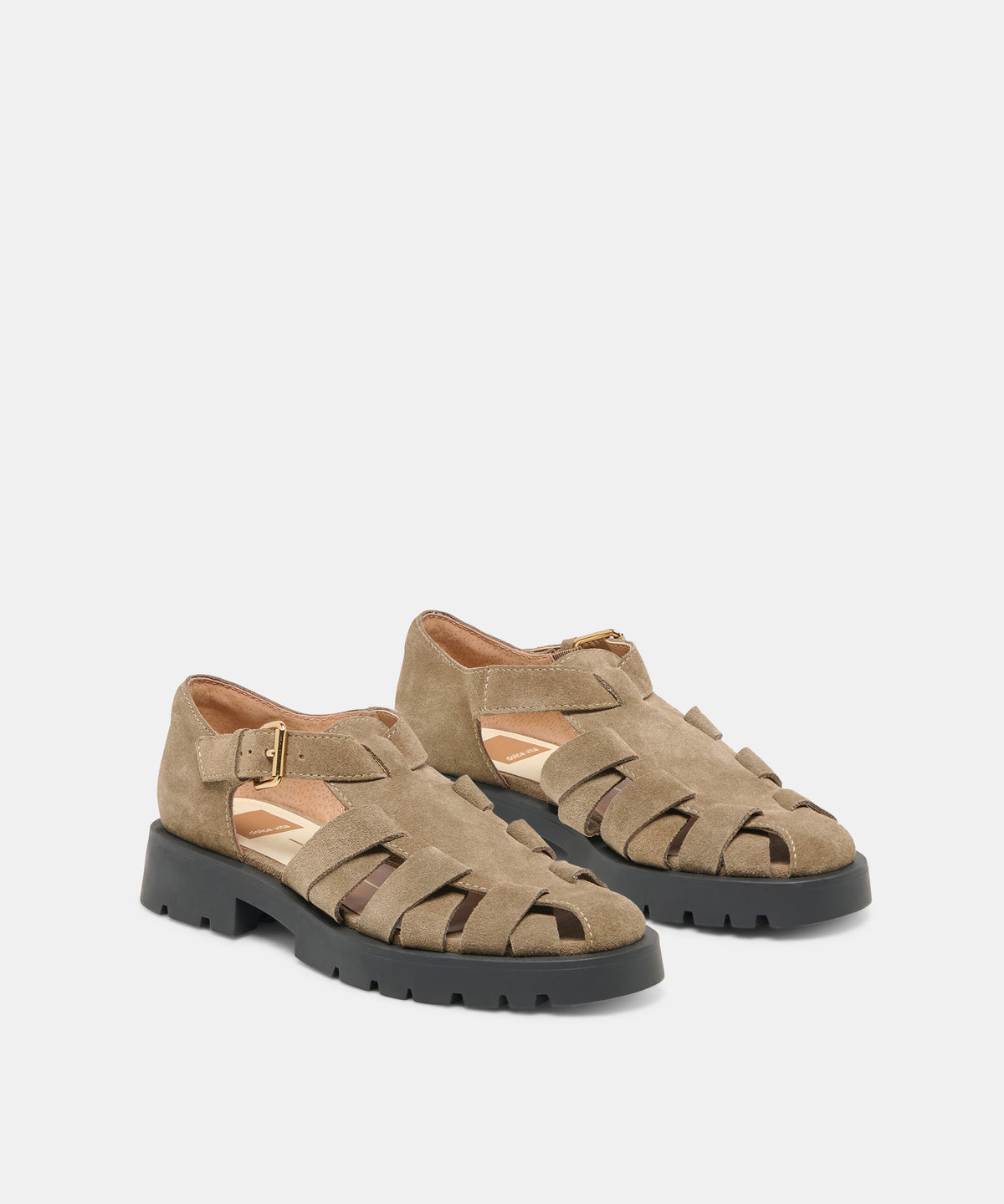 ELSAH FLATS OLIVE SUEDE - view 2