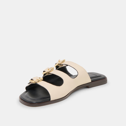 FIN SANDALS BONE LEATHER