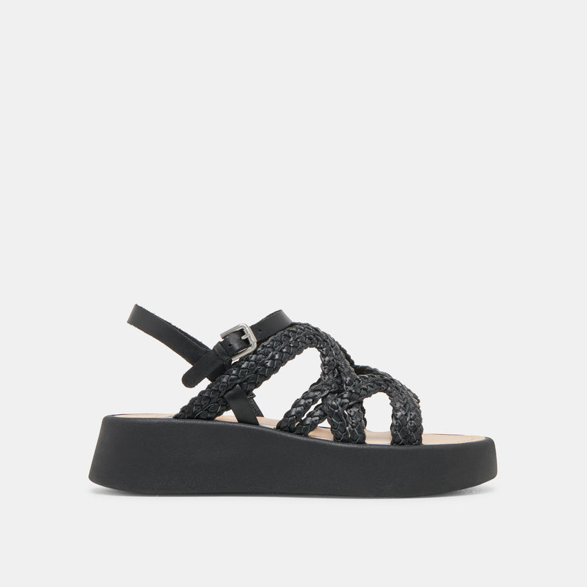 GATSBY SANDALS BLACK LEATHER – Dolce Vita - Main Image