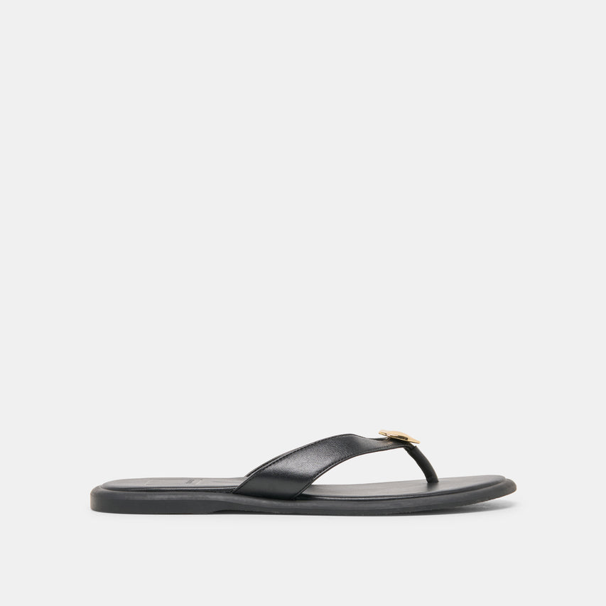 Jaina Black Leather Sandals | Dolce Vita