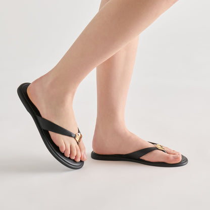 JAINA SANDALS BLACK LEATHER