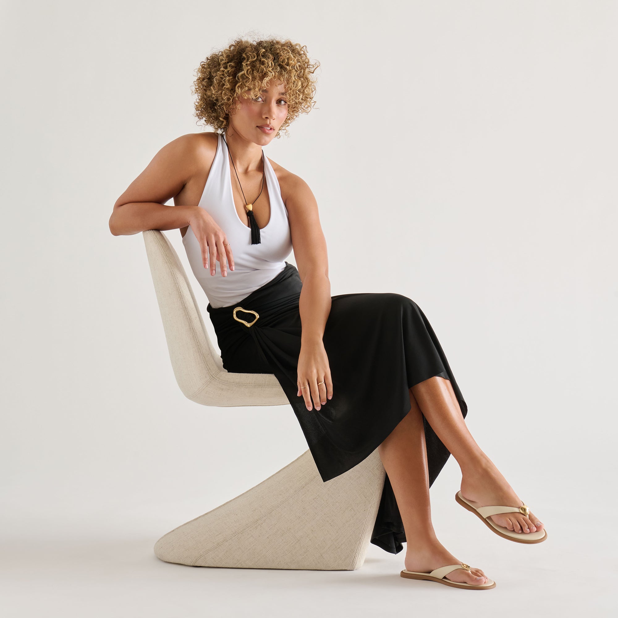 JAINA SANDALS BONE LEATHER