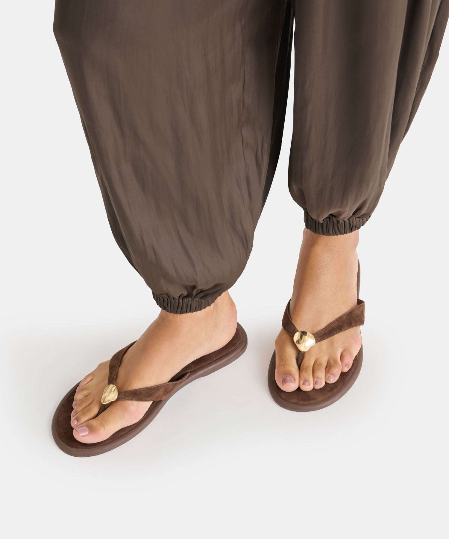 JAINA SANDALS DK BROWN SUEDE - view 2