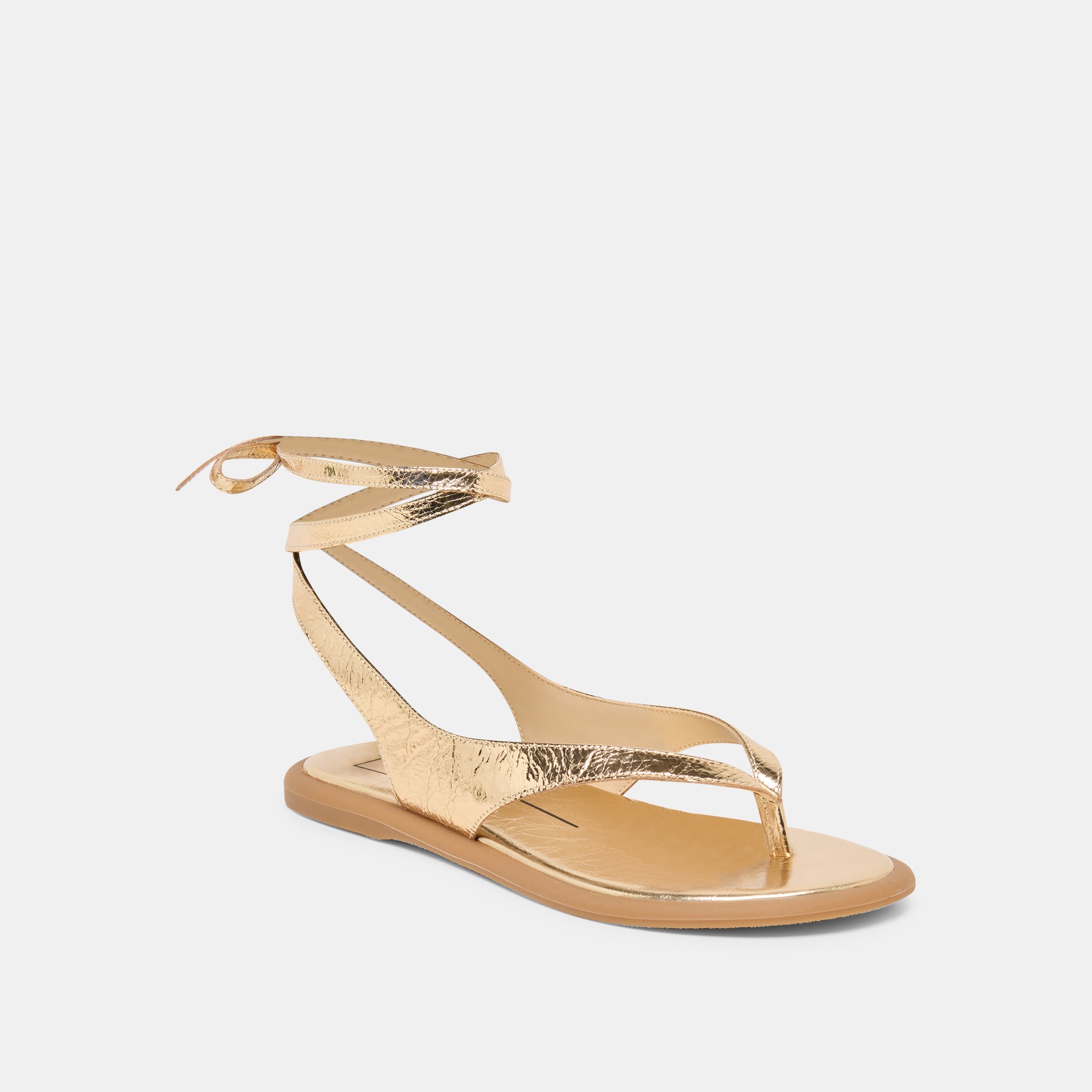 JAYDEN SANDALS GOLD DISTRESSED LEATHER