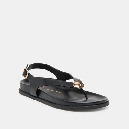 JONY SANDALS BLACK LEATHER