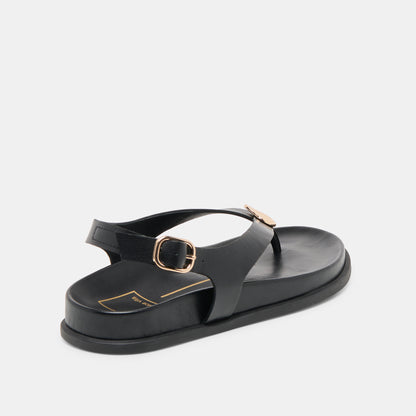 JONY SANDALS BLACK LEATHER