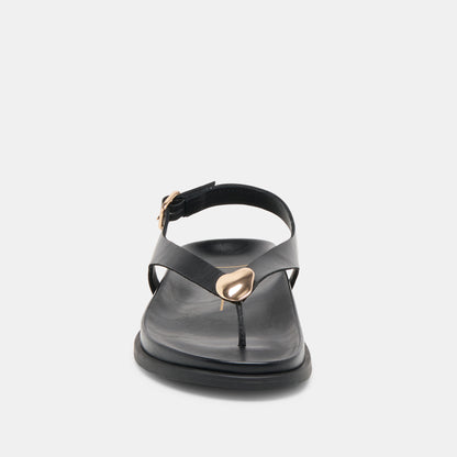 JONY SANDALS BLACK LEATHER