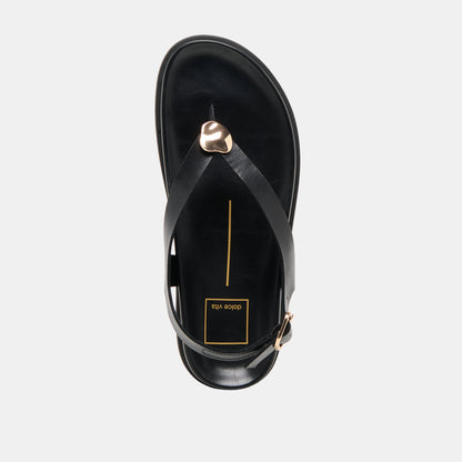 JONY SANDALS BLACK LEATHER